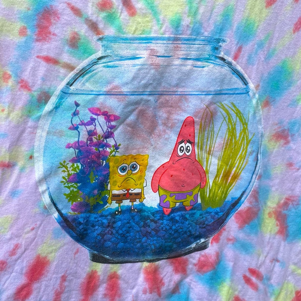Custom Tie Dye SpongeBob and Patrick Fishbowl 🥑
